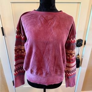 MM Vintage Crewneck Sweatshirt Embroidered Sleeves Size XS
